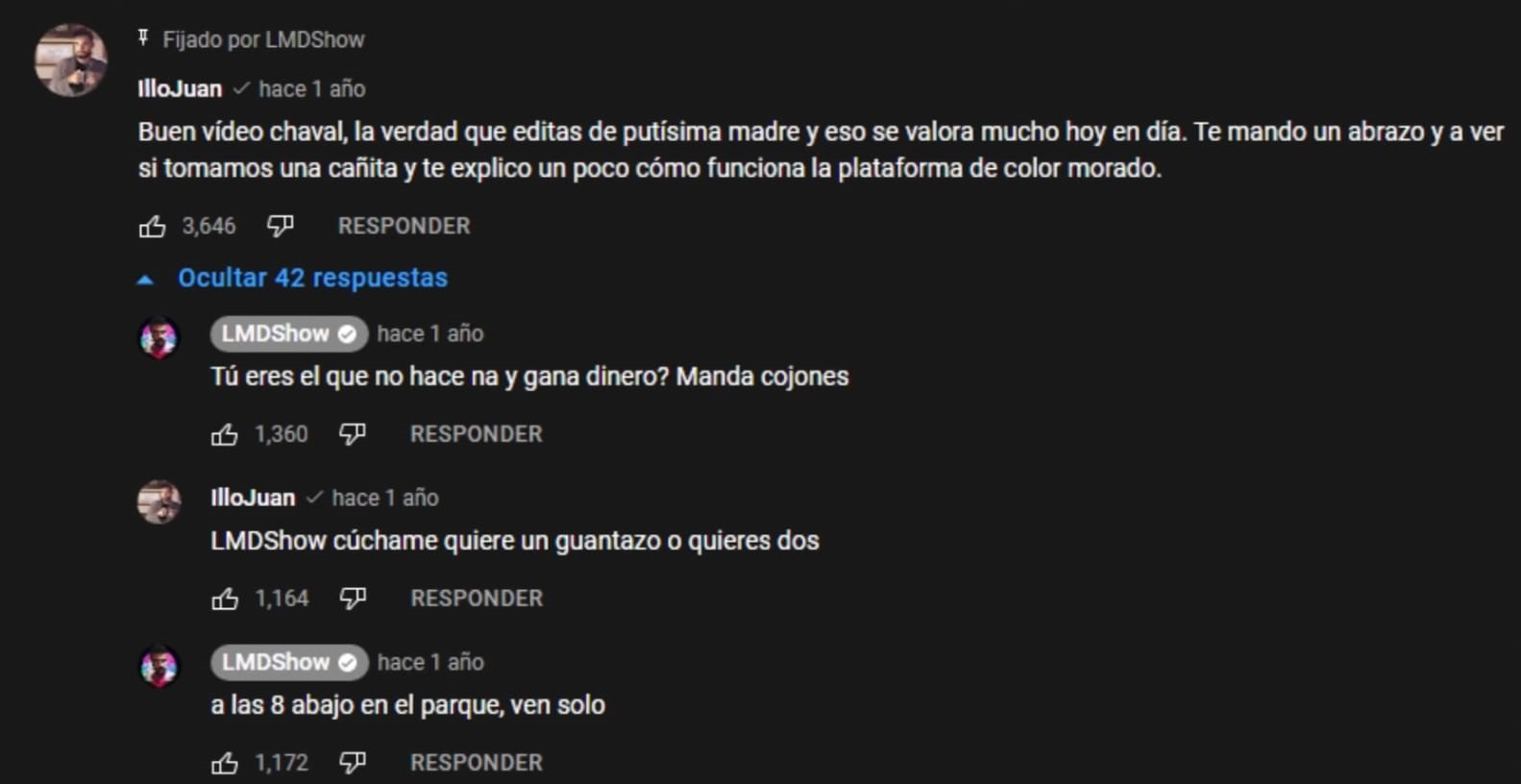 Comentario clave para la historia